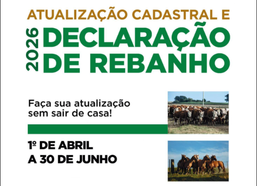 Produtores devem ficar atentos: começa em abril o período de declaração obrigatória de rebanho em Barra Funda