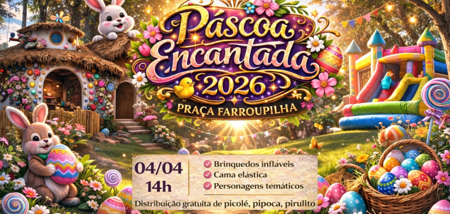 Tarde especial de Páscoa promete encantar crianças e famílias na Rua Coberta