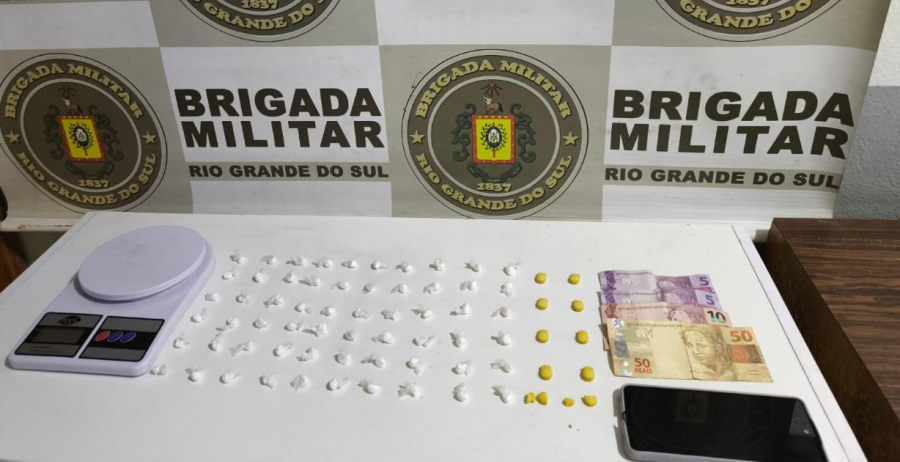 Brigada Militar realiza prisão por tráfico de drogas em Ronda Alta