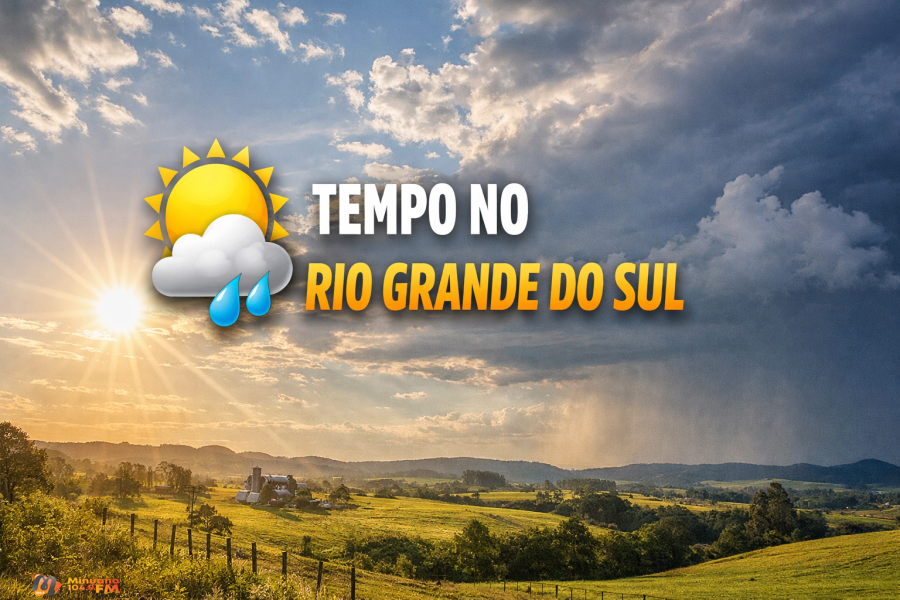 Segunda-feira será de tempo firme e calor moderado no Rio Grande do Sul
